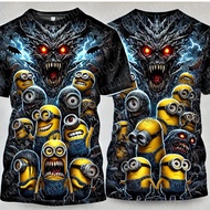 New Minions Dark Cool Men's Fashion T-shirt Minions Cartoon T-shirt Summer Minions Role Playing Them