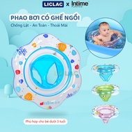 Intime Children's Swimming Float with Anti-Flip Seat made of soft PVC material suitable for babies 6