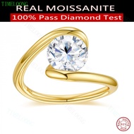 Real Moissanite Ring 2CT Diamonds S925 Sterling Silver Ring With GRA Certificate Pass Test For Women