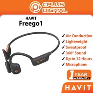 HAVIT Freego1 Air Conduction Sport Headphones Lightweight Sweatproof 360° Sound 12 Hours Microphone 