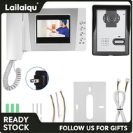 Lailaiqu-my Naroote Apartment Wired Video Door Phone Audio Visual Entry System 4.3In Colorful Screen