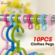 10Pcs Windproof Clothes Pegs Drying Clothes Buckles Hanger Windproof Hook Laundry Hook Clip Plastic Hanger Windproof Buckles molisa