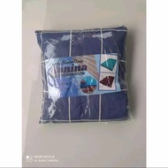 sarung kasur busa resleting no1 180x200x20 motif kotak no1 no2 no3 no4 - blue sarung bantal