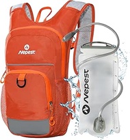 Nepest Children's Backpack Hydration Backpack, 1.5 Litre Water Bladder, Breathable Water Bottle, wit