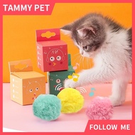 Cat Dog Toys Smart Cat Fluffy Toys Interactive Ball Catnip Cat Training Toy Pet Playing Ball Pet Squ
