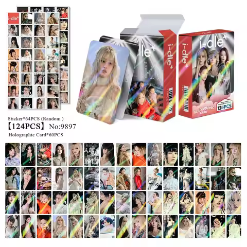 124/55PCS KPOP (G) I-DLE Album Card Album GIDLE Ye Shuhua MINNIE Printed Photo Card LOMO Card Gift F