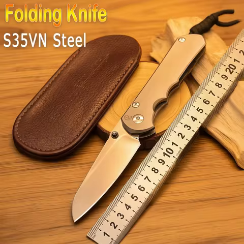 Chris Reeve CR S35VN Blade Ball Bearing Stone Wash Titanium Alloy Survival Tool Outdoor Camping Knif