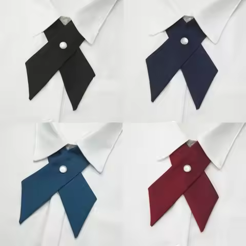 Cross Bowtie Shirt Tie Removable Cross Bow Ties Polo Neck Collar JK Uniform Decor Sailor Suits Appar