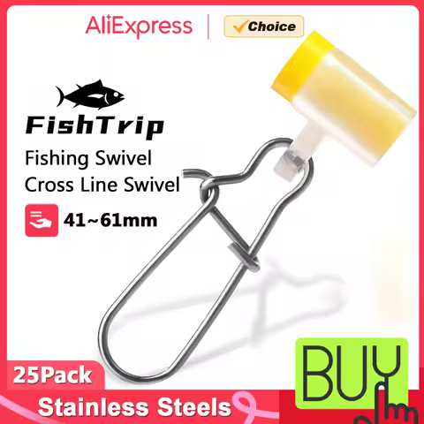 FishTrip 25Pcs Fishing Line Slides for Sinker, Catfish Fishing Accessories for Drift Fishing & Troll