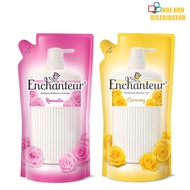 Enchanteur Perfumed Shower Creme Gel Romantic Charming Refill Pack 600g Body Wash Pouch Pencuci Badan