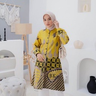 Tunik batik wanita baju batik atasan pakaian cewek dress kerja kantor arisan seragam pkk kekinian te