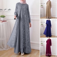 【SH】Jubah Abaya Wanita Muslim |   Gaya Moden Slip On Elegan |   Pakaian Majlis Malam Terkini |   Gau