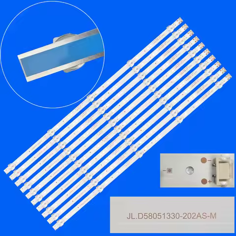 LED Strip For Skyworth 58TV 5835-W58000-1P00 58K5D 58F55 58G2A300 JL.D58051330-202AS-M V580DJ4-MD1 5