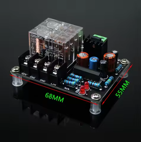 UPC1237 Stereo Speaker Delay Protection Board Dual Omronn Relay AC 12V-18V 300W+300W