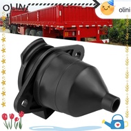 OLINI Trailer Socket Connector, 7 Pin 24V Trailer Adapter, Durable Round Plastic 7 Pin Connector Tra