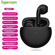 Pro 6 Earphones HD Mic Waterproof In-ear Headphone Handfree Hifi For Sports Bluetooth Wireless Earbu