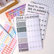 Household Wall Mounted Calendar / Creative Simple Planner / 2024 Annual English Desk Calendar / Korean Desktop Wall Calendar / Office Countdown Calendar