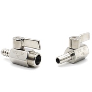 SS304 MINI Ball Valve Handle Male/Female Thread 1/8" 1/4" 3/8" 1/2" To 7mm 8mm 10mm 12mm Pagoda Adap