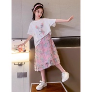 Girls Suits 5-17 Yrs/girls peonny pearl bunny princess Sets/Imported Children's Clothing/girls Skirt