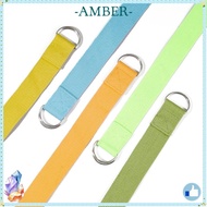 AMBER Yoga Strap, 1.8mx3.8cm Adjustable D-Ring Buckle Exercise Straps,  Durable Cotton Flexibility F