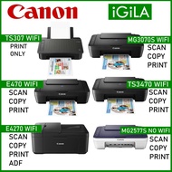 CANON MG3070S E410 E470 MG2577S E510 PIXMA AIO Ink Efficient Printer. SIMILAR E410 E470 E4270 HP 2135 2676 3635 2622