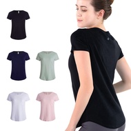 【Hot sale】 Lululemon T-shirts Quick Dry Fit Yoga Short Sleeve Tops Love Crew Breathable Sports Running Dance Fitness Tsh