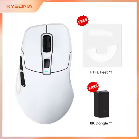 KYSONA Uranus Pro Wireless Gaming Mouse 54g PAW3395 Lightweight 8KHz Polling Rate 26000DPI Optical S