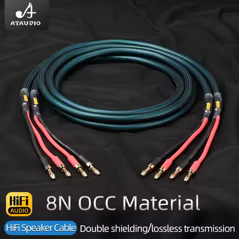 Ortofon HiFi Speaker Cable for Amplifier Sound Hi-end 8N OCC Silver-plated Loudspeaker Wire with Ban