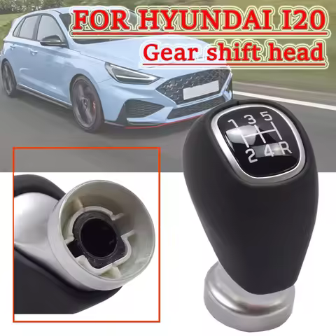 Hot Sale Leather 5-speed Gear Shift Knob For Hyundai I20 Car Accessories