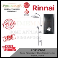 Rinnai Rainshower Black Instant Heater with DC Pump REI-A330DP-R