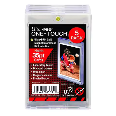 PVC Clear Ultra Pro 35-Point PT ONE-Touch Magnetic Trading Card Holder Pack of 5 Fit Standard Size 2