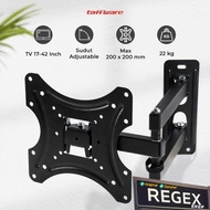 Taffware VESA Telescopic TV Bracket 200 x 200 for 17-42 Inch TV - X-200