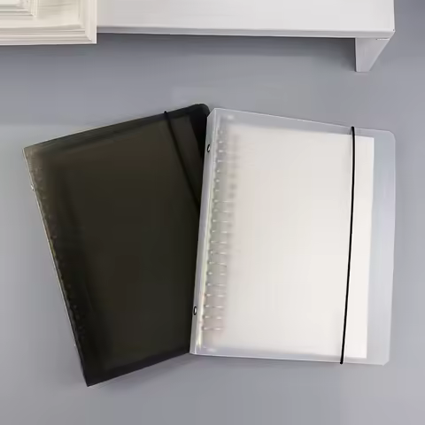 A5B5A4 Translucent Metal Binder Shell Business Coil This Shell PP Cover Can Replace The Inner Page