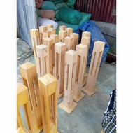 Cột đèn gỗ thông trang trí quán cà phê homestay Decor sân vườn Wooden Lantern