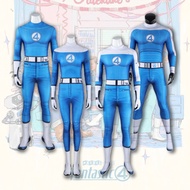 2025Fantastic Four Cosplay Costume:Mister Fantastic and Invisible Women's Tight Jumpsuit with EVA Sh