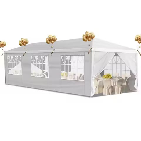 10'x30' Party Canopy Tent Camping Outdoor Waterproof Tent 8 Removable Walls 8