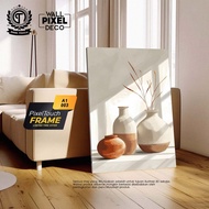 Frame Muji illustrator Design Moden Gambar Hiasan Deko Dinding Rumah Bilik Pejabat Ruang Tamu