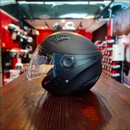 HITAM Zeus HELMET 610 BLACK MATT DOUBLE VISOR ZEUS HELMET ZS-610 BLACK DOFF TOURING HELMET DOUBLE VI