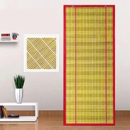 AT-Ψ【Free Hook】Household Door Curtain Bamboo Curtain Mosquito-Proof Bamboo Door Curtain Breathable Sun-Proof Ventilation