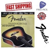Fender Acoustic Steel Strings Phosphor Bronze .011 - .050 Tali Gitar Akustik