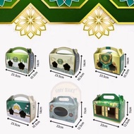 Hari Raya Box Kotak Hari Raya Gift Box With Handle Snowflake Nougat Cake Cookies Biscuits Packaging 