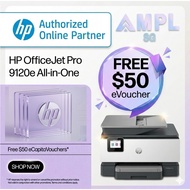 HP OfficeJet Pro 9120e All-in-One Printer | $50eVoucher | Print copy scan fax Duplex Printing, Wirel