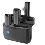 J11J13 Charging Warehouse Professional Wireless Lavalier Microphone One for Two 2.4G Noise Cancellin