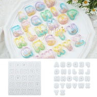 Alphabet Resin Molds Resin Shaker Molds Charms Epoxy Quicksand Silicone Casting Molds