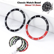 38mm*31.5mm Aluminium Classic Watch Bezel Insert Rings Watch Case for NH36 NH35 Movement Full Flat B