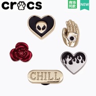 Crocs Shoes Flower Accessories crocs Shoe Accessories Shoe Buckle Metal Rose Five-Piece Suitable for