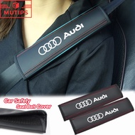 2Pcs/Set Audi Car Seat Belt Cover Leather Shoulder Cushion Safety Belts Protector For A3 8l A1 Q5 TT