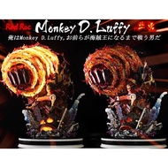 One Piece gk Industrial Fire Luffy Statue Figure Oversized One Piece Model Ornaments Boys Gifts Anime Peripherals