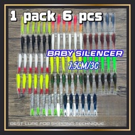 【MR.T】𝗦𝗢𝗙𝟬𝟭𝟵 7.5cm Baby Silencer Floating SP Lure Soft Plastik Soft Bait Ozmyy Silent Killer Umpan K