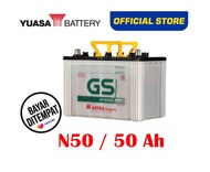 Aki Mobil Basah Aki basah accu mobil gs Yuasa  12 Volt 50 Ampere